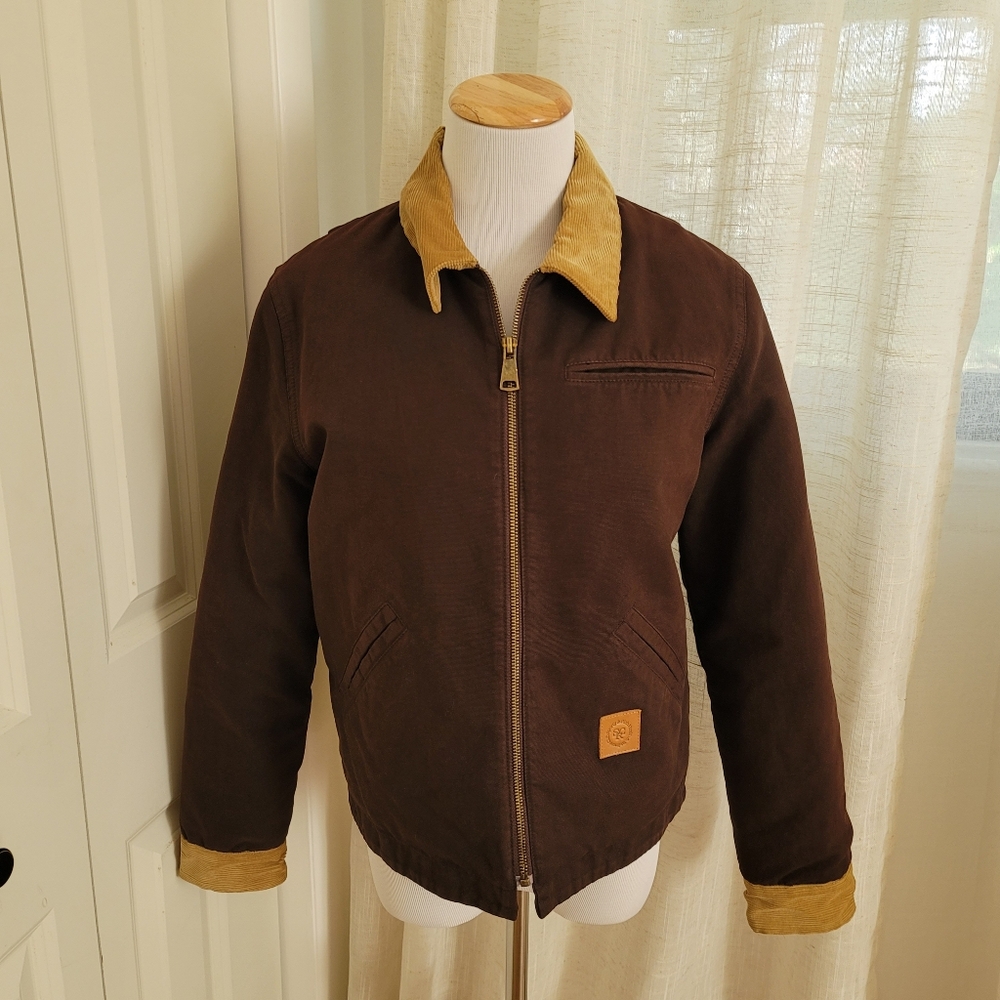 Sporty & Rich SRHWC Worker Jacket  Brown/Tan Size XS NWT
